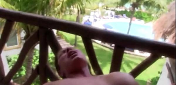  Public Squirting And Cumshot On Hotel Balcony